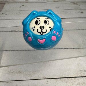 1996 McDonald’s Fisher Price Puppy Roly Poly‎ Toy Blue Heart Design Vintage